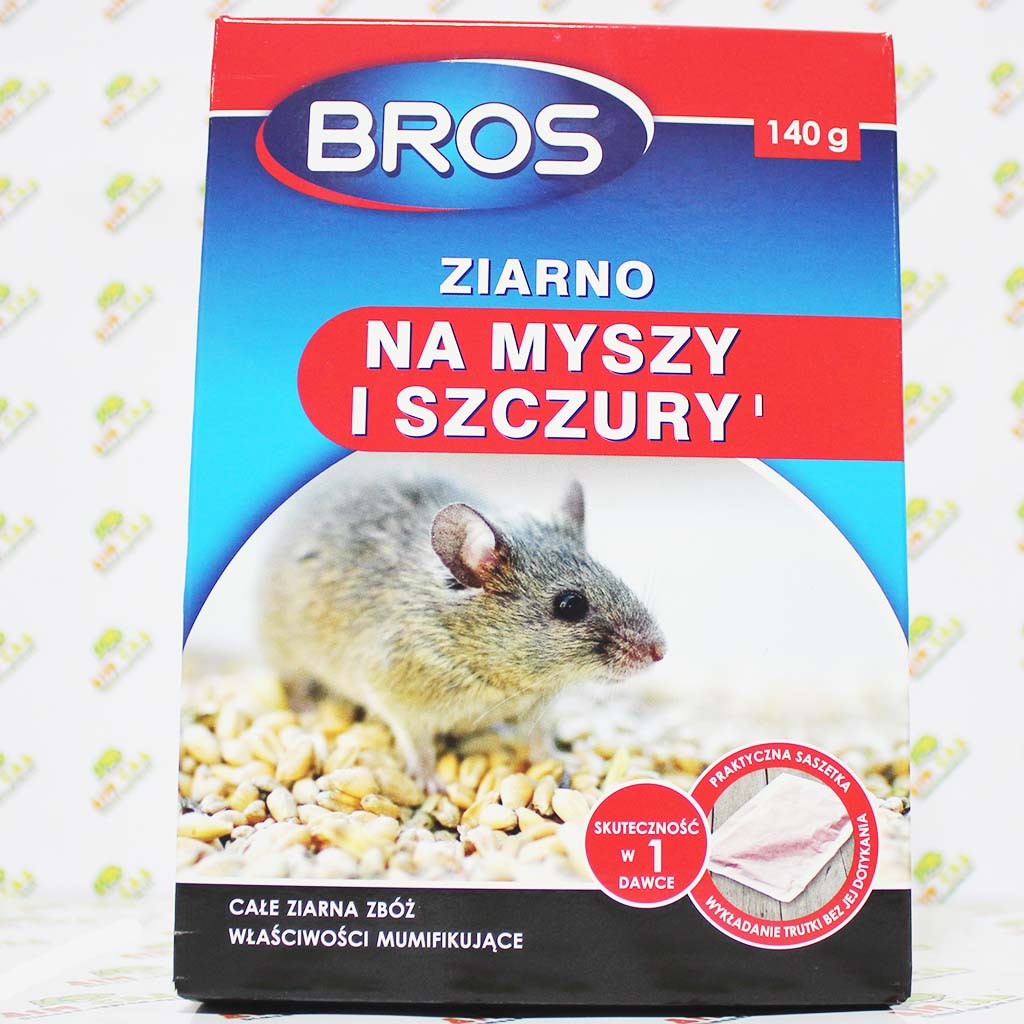 BROS Зерно від щурів і мишей, 140гр