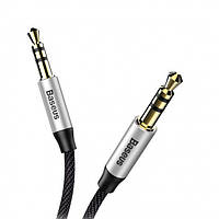 Кабель AUX Baseus Yiven M30 Audio Cable Jack 3.5 - Jack 3.5 аукс аудіо шнур 1м (чорний)