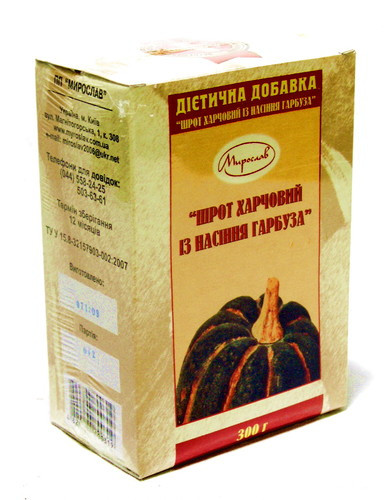 Шрот з насіння гарбуза 300 гр Для підтримки нормального функціонування травної системи