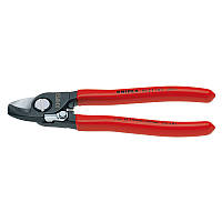 Ножиці для різання кабелів з розкриваючої пружиною KNIPEX 95 21 165 (Німеччина)