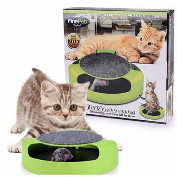 Інтерактивна іграшка-когтеточка для дорослих кішок і кошенят Піймай Мишку Catch The Mouse