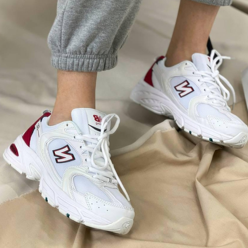 Жіночі кросівки New Balance 530 White Red білі Childreness повсякденні весна літо