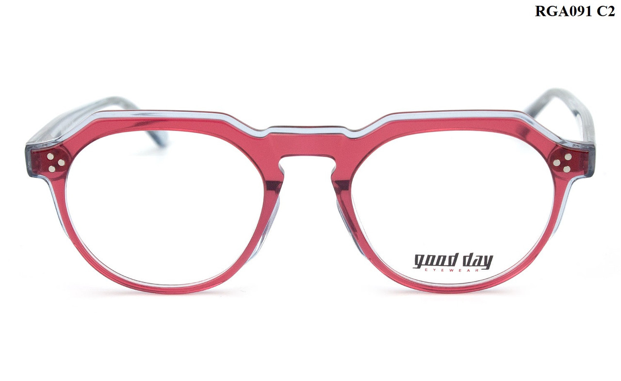 Стильна жіноча оправа для окулярів червона + прозора (можемо вставити лінзи за рецептом)