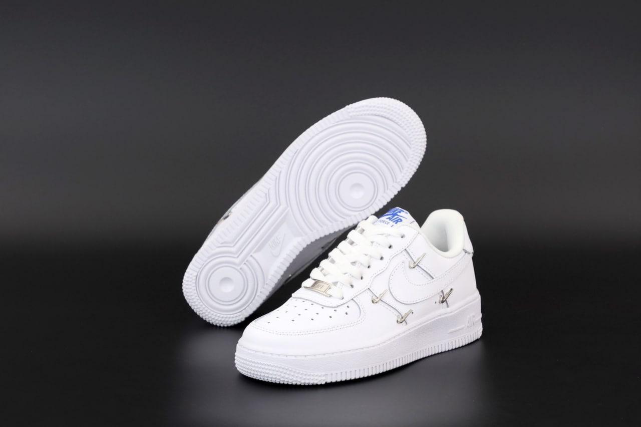 Кросівки жіночі Nike Air Force білі найк аір форс повсякденні шкіра