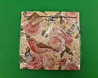 Салфетка трехслойная класическая (ЗЗхЗЗ, 20шт) Luxy Розовая птица (2074) (1 пачка)