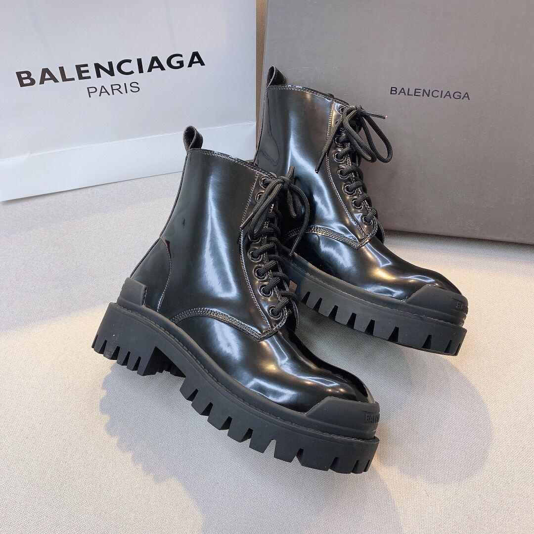 Черевики жіночі Balenciaga Strike чорні баленсіага страйк
