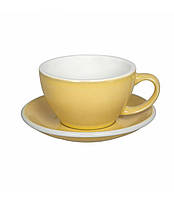 Чашка и блюдце для латте Loveramics Egg Café Latte Cup & Saucer, 300 мл, Butter Cup