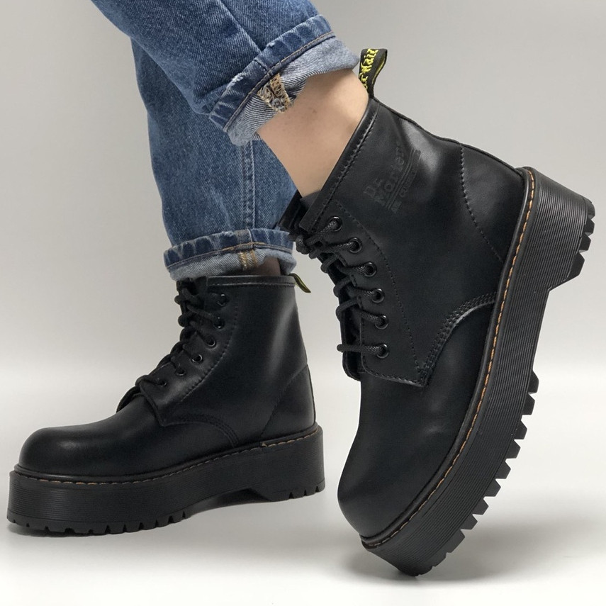 Жіночі черевики Dr.Martens Jadon Mid чорні доктор мартінс