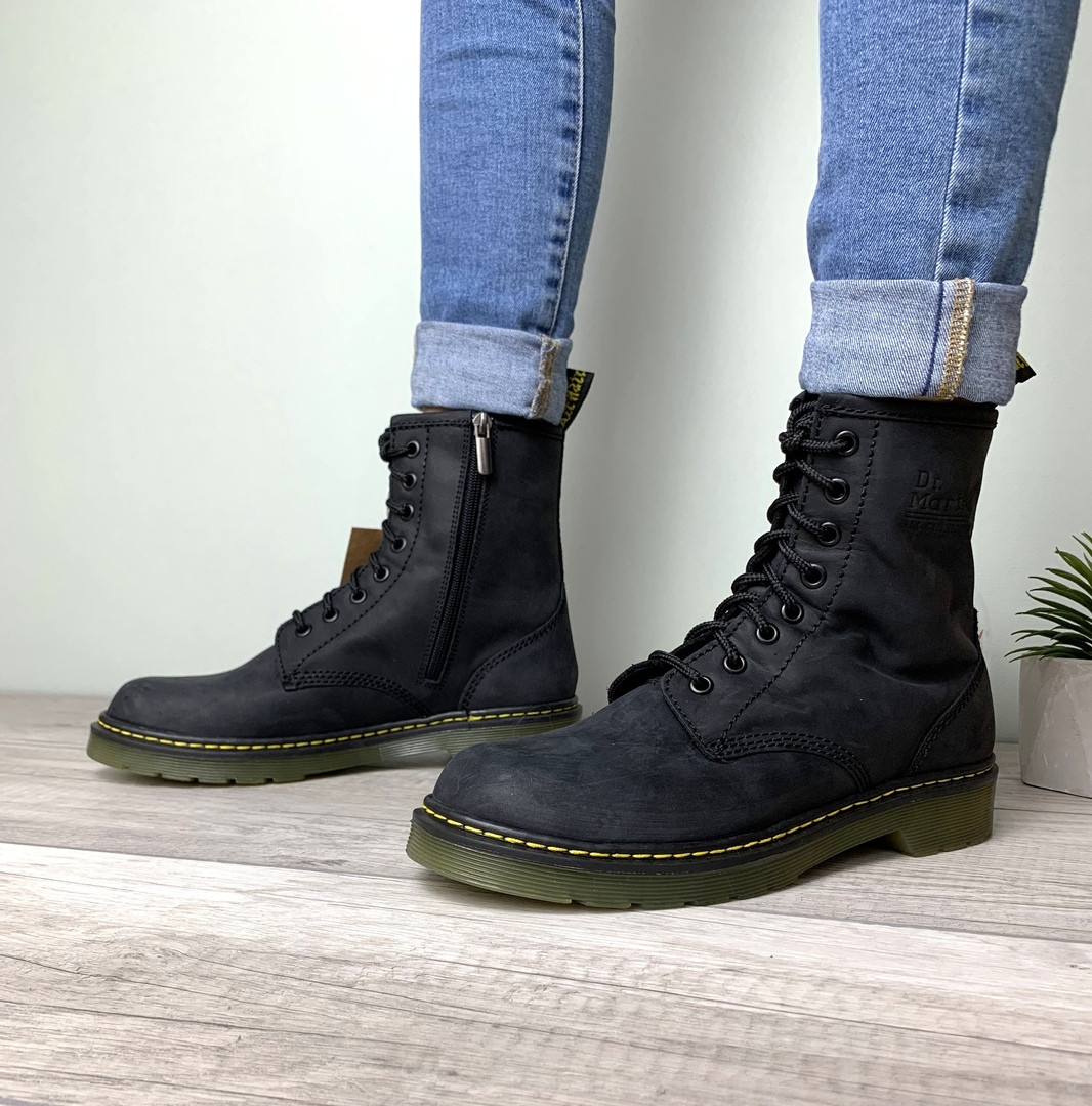 Жіночі черевики Dr.Martens Vintage, шкіра, демісезонні чорні