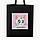 Еко сумка Місяць Кішка Сейлор Мун (anime Sailor Moon Cats) (9227-2919-BKZ) чорна на блискавці саржа, фото 5