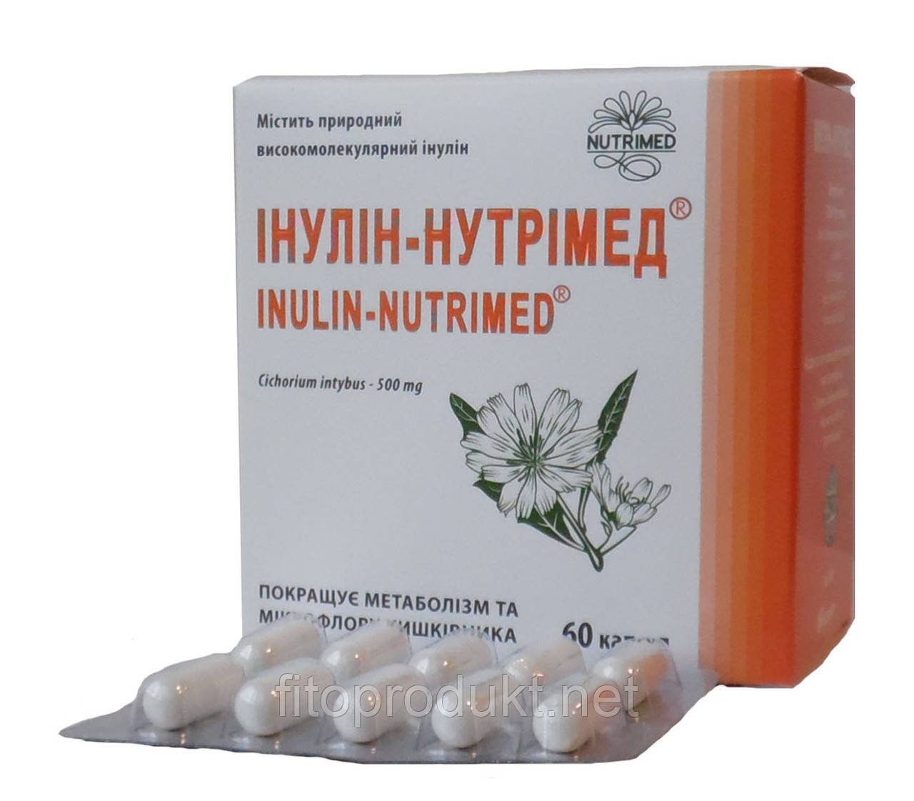 Інулін Нутрімед у разі легких форм цукрового діабету 60 капсул Нутрімед, фото 1
