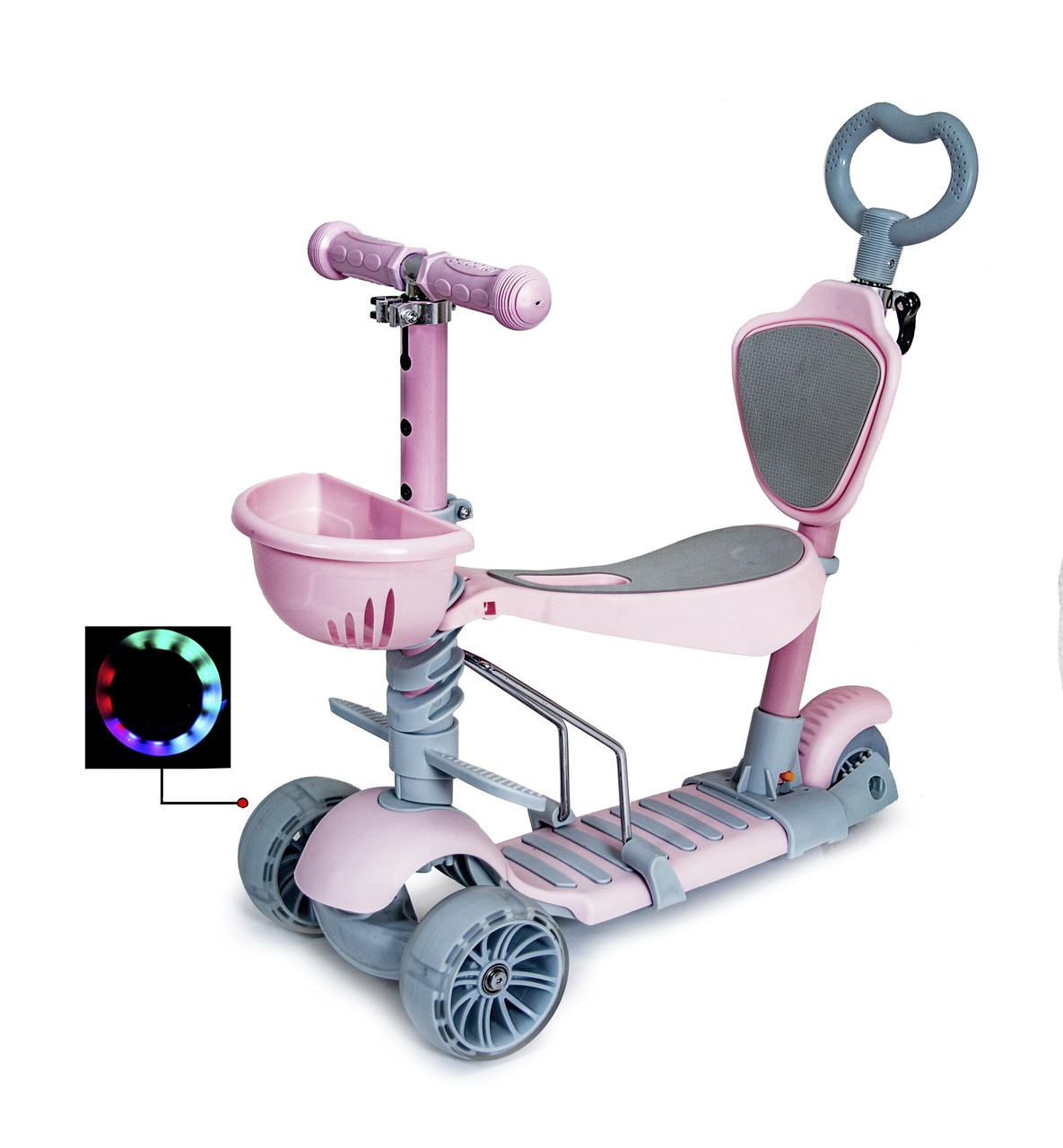 Самокат Scooter Smart 5в1 Рожевий, фото 1