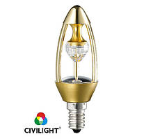 Світлодіодна лампа C37 DP35T6 diamond/gold, 360 Lm, 5.5 W