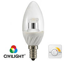 Світлодіодна лампа DC37 WP25T4 ceramic clear dimmable, 290 Lm, 4 W