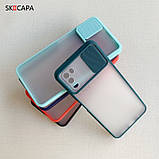 Чохол бампер soft-touch зі шторкою для камери Xiaomi POCO M3 Колір Зелений, фото 2