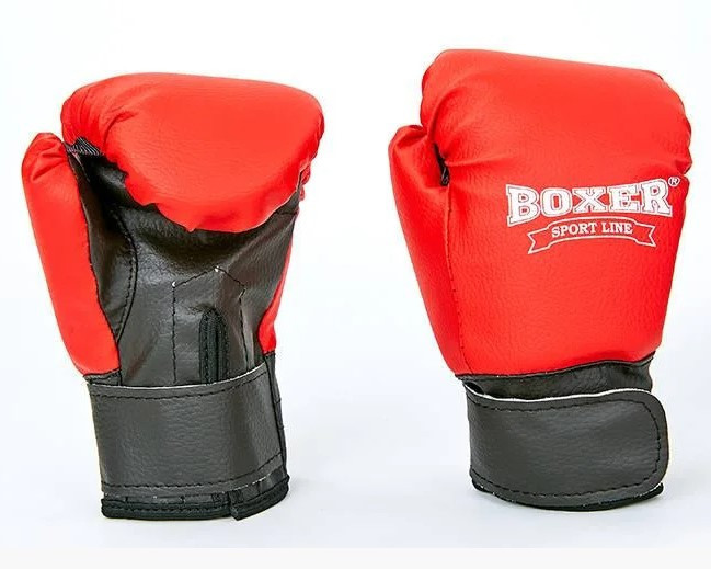 Боксерские Перчатки BOXER 4 Оz Кожвинил Красные — Купить Недорого на ...