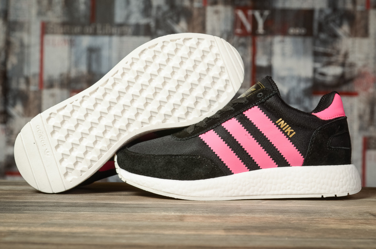 Кросівки жіночі 16873, Adidas Iniki, чорні, < 36 38 39 40 41 > р. 36-22,2 див.