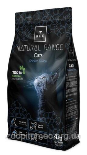 Корм для кішок Rex (Рекс) Natural Range м'ясо птиці/курка, 4 кг, фото 1