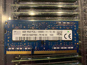 Пам'ять Hynix 4Gb So-DIMM PC3L-12800S  DDR3-1600MHz 1.35v (HMT451S6DFR8A-PB)