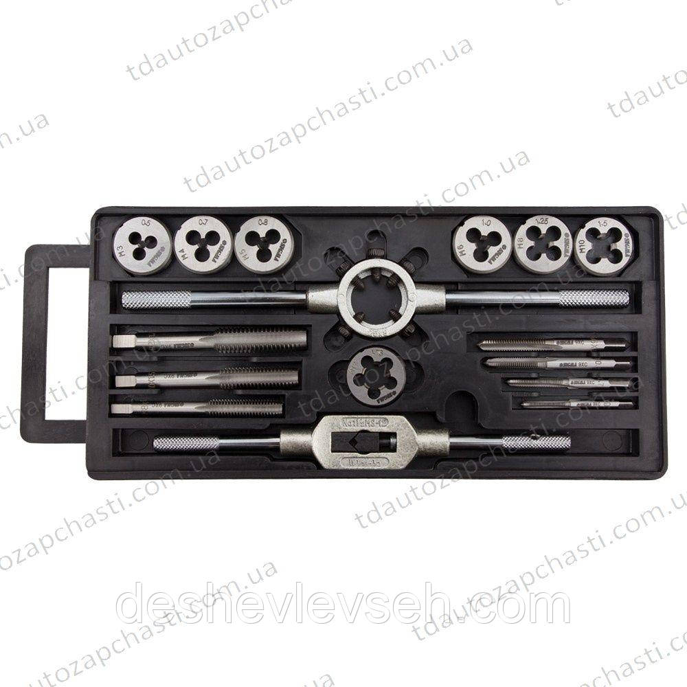 Набір плашок і інструментів 16 предметів пластик. кейс (М3-М12) Sigma (1641111) (Sigma), фото 1