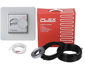 Тепла підлога (комплект) кабель Flex EHC-17.5/25 (2,5-3,1 м2) і регулятор Terneo mex