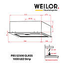 Витяжка повновбудована WEILOR PBS 52300 GLASS BL 1000 LED Strip, фото 2
