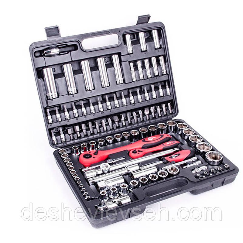 Набір інструментів 108ед.1/2" & 1/4", ET-6108, Cr-V Професійний (ET-6108) (Intertool), фото 1