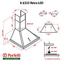 Витяжка купольна Perfelli K 6332 IV Retro LED, фото 4