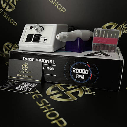 Ліна 2000 фрезер манікюрний для домашнього використання в білому кольорі на 20 000 оборотів в хвилину, фото 1