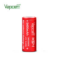 Аккумулятор 26650 Li-Ion Vapcell INR26650 K54, 5400mAh, 15A, 4.2/3.6/2.5V, Red