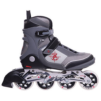 Роликові ковзани Zelart чорний-сірий (43р.)