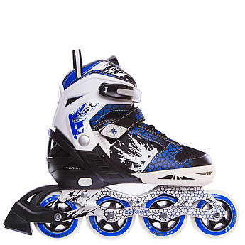 Роликові ковзани Zelart Чорний-синій (34-37р.)