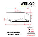 Витяжка повновбудована WEILOR PBS 72650 GLASS BL 1250 LED Strip, фото 2