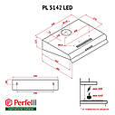 Витяжка плоска Perfelli PL 5142 W LED, фото 9