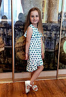 Р. 128-152 розпродаж! дитяче плаття Бьянка в горошок літній, фото 1
