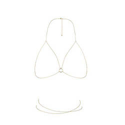 Украшение-портупея Bijoux Indiscrets Magnifique Bra Chain - Gold