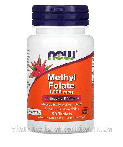 Метилфолат, 1000 мкг, Methyl Folate Now Foods 90 таблеток (ID ...