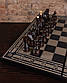 Дерев’яні шахи 3в1, класичний набір, шахи–нарди–шашки, ручна робота Carloteka, фото 7