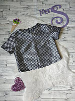 Жіноча блуза Poppy Lux сріблястого кольору з квітковим принтом 48 розміру