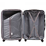 Валіза пластикова WINGS 147 середня темно-зелена, фото 4