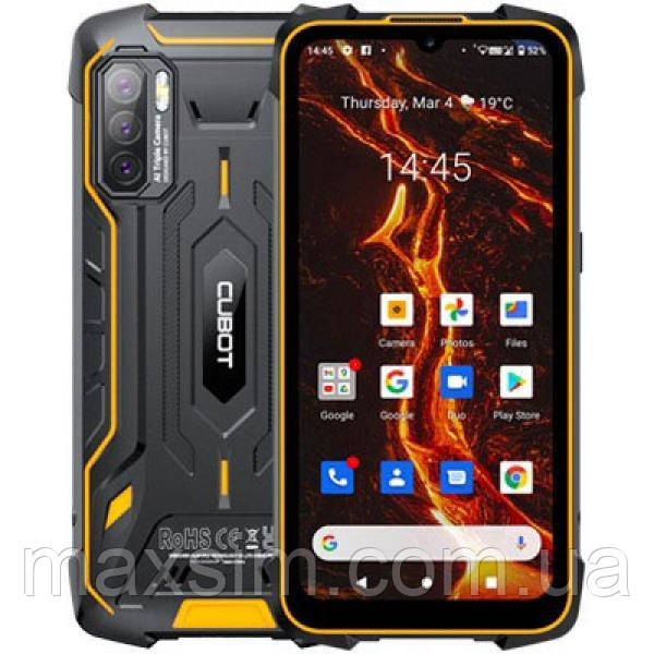 Cubot Kingkong 5 Pro Black Orange 4Гб/64Гб 8000 мАч NFC Android 11 захищений смартфон