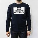 Кежуал світшот | кофта з білим логотипом weekend offender, фото 2