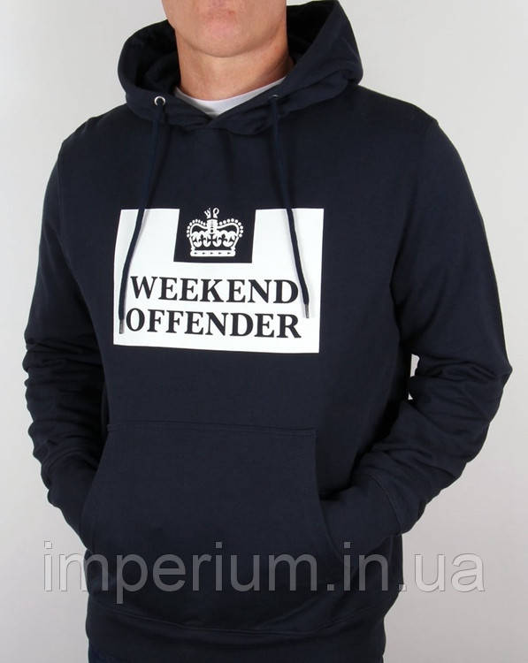 Худі з білим логотипом Weekend Offender | стильна толстовка, фото 1