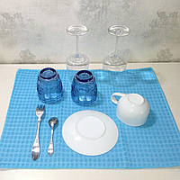 Полотенце-коврик для сушки посуды MagicKitchen 50х38 см голубой