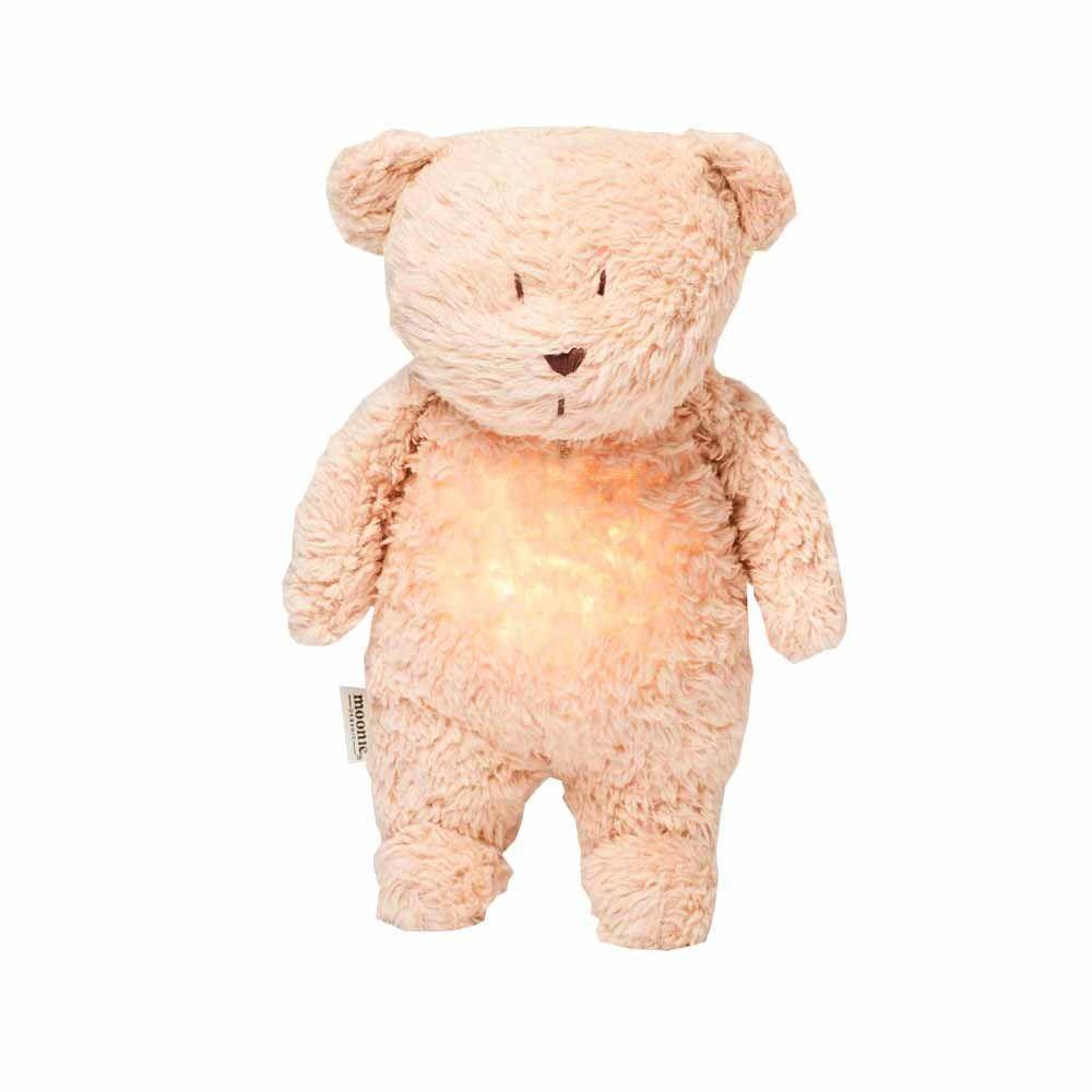 Музична іграшка з нічником MOONIE Ведмедик Світло-рожевий (B01-SAND)
