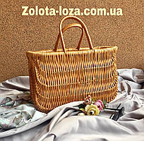 Сумка плетена з натуральної лози 41х21х27 см. Арт:D3328