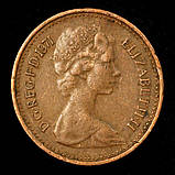 Монета Великобританії 1/2 пінні 1971-80 рр., фото 2