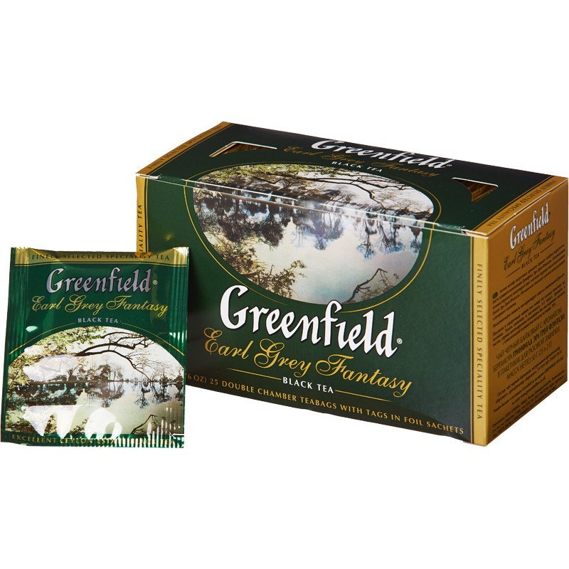 Чай у пакетиках чорний Greenfield Earl Grey Fantasy 25 п.
