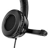 Навушники ігрові HOCO W103 з мікрофоном, чорні, фото 4