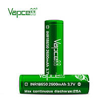 Аккумулятор 18650 Li-Ion Vapcell INR18650 2600mAh, 25A, 4.2/3.6/2.5V, Green, фото 2